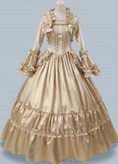 Champagne Victorian Southern Belle Fairytale Dress Carnival Holiday Girl Theater Clothing Champagne Victorian Southern Belle Fairytale Dress Carnival Holiday Girl Theater Clothing