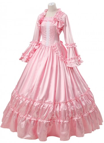 Champagne Victorian Southern Belle Fairytale Dress Carnival Holiday Girl Theater Clothing