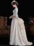 Edwardian Champagne Jacquard 1890s 1900s Vintage Downton Abbey Dress Theater Clothing