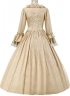 Champagne Blue Coffee Jacquard Victorian Dress Women Historical Dresses