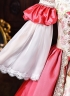 Pink Floral Brocade Off the Shoulder Masquerade Stage Dress Bell Sleeves Fantasy Costume