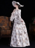 Brown Printed Edwardian Holiday Festive Dress 1890s 1900s 2PC Jacket and Skirt Downton Abbey Dress Historical Costume