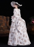 Brown Printed Edwardian Holiday Festive Dress 1890s 1900s 2PC Jacket and Skirt Downton Abbey Dress Historical Costume
