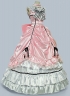 Pink Dress 1880s 1890s Smooth Satin Blue Pink Dress Garden Afternoon Stroll Outfit Theater Costume