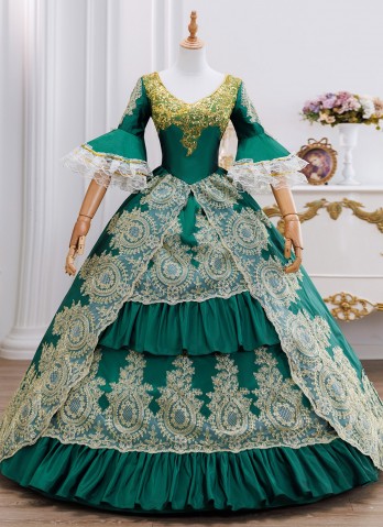 green emerald velvet dress Green Colour Gown Indian Designer Wedding Gown Indian Wedding Wear Rea –  ManMohit Fashion main image 1