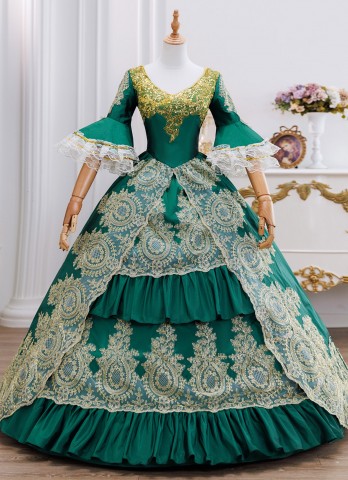 victorian homecoming dresses Medieval Victorian Evening Dresses Ruched Corset Bustle Palace Train Prom Gowns