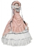 Blue Renaissance Victorian Jacquard Dress Women 18th Century Theater Costume