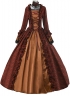Champagne Blue Coffee Jacquard Victorian Dress Women Historical Dresses