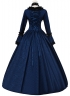 18th Century Burgundy Jacquard Victorian Dress Women Masquerades Historical Dresses