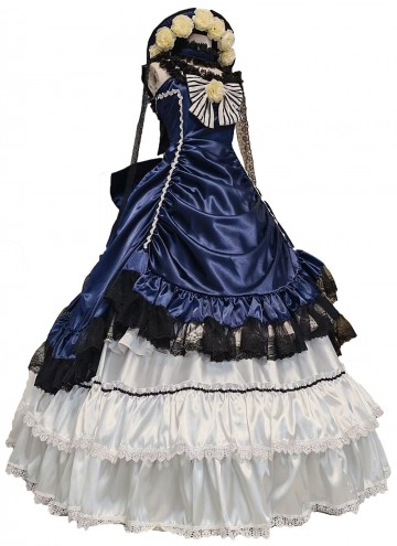 Pink Dress 1880s 1890s Smooth Satin Blue Pink Dress Garden Afternoon Stroll Outfit Theater Costume