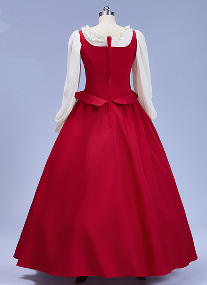 Medieval Renaissance Red Long Sleeves Floor Length Dress Halloween Chritmas Queen Vampire Dress Medieval Renaissance Red Long Sleeves Floor Length Dress Halloween Chritmas Queen Vampire Dress
