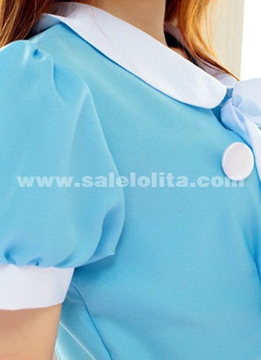 princess polly baby blue dress DIY Dress Shirt long sleeve with Collar for Barbie by nynnie me main image 1