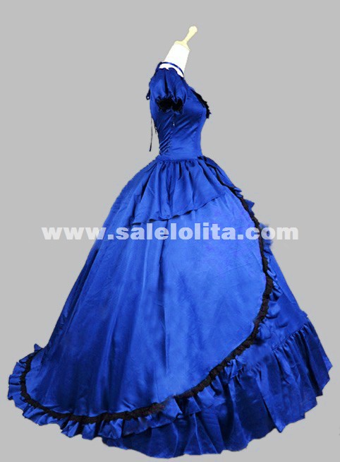 blue old dress Plus Size Scarlett & Jo Velvet Maxi Dress main image 0