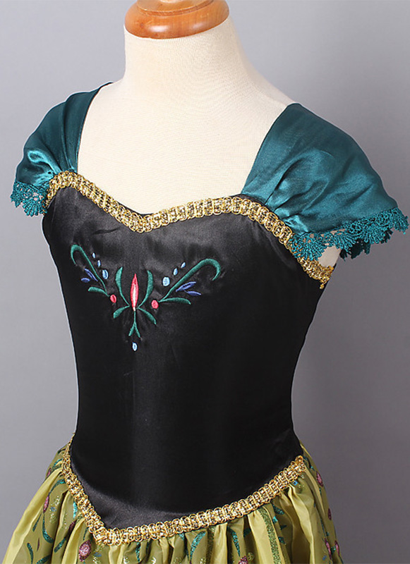 Kids Anna Coronation Dresses Girl Anna Princess Dress Kids Halloween Dresses