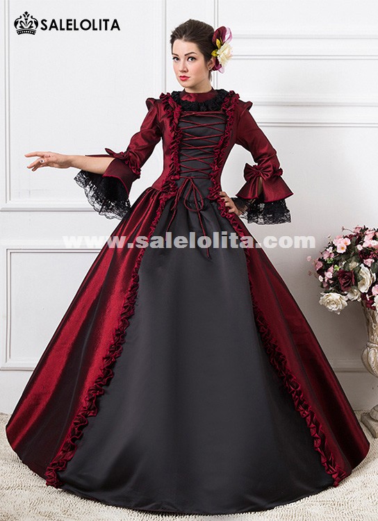 ballroom dress red Red Starry Tulle Corset Short Sleeve Prom & Dance Dress