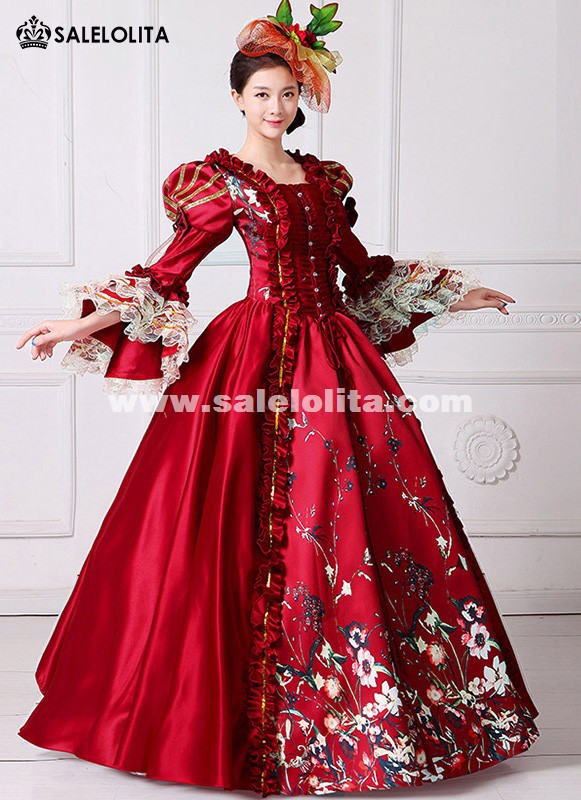 open lace back dress Belle Gown Crimson 3