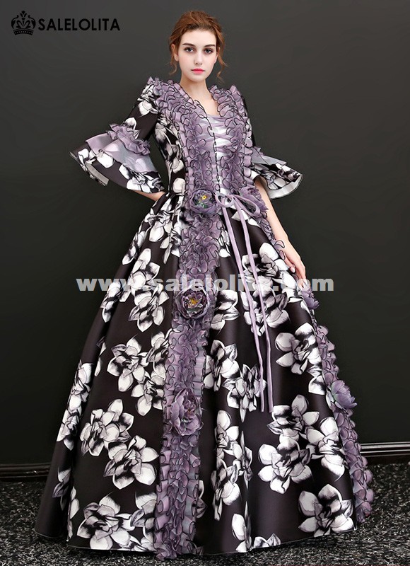 black purple floral dress Unique Vintage Plus Size Black & Purple Floral Reed Swing Dress