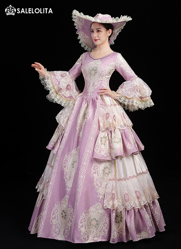 18th Century Masquerade Fancy Dress Pink Christmas Marie Antoinette Dress Stage Theater Clothing 18th Century Masquerade Fancy Dress Pink Christmas Marie Antoinette Dress Stage Theater Clothing