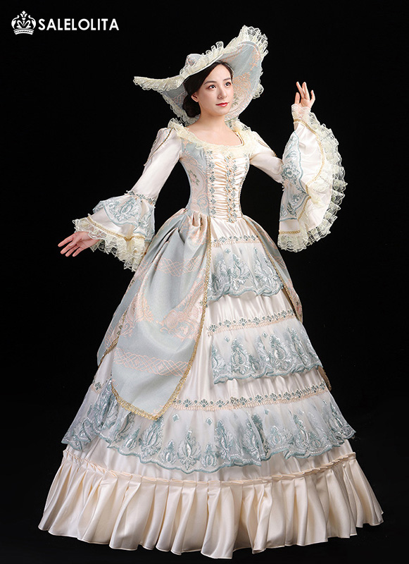 White Vintage Southern Belle Marie Antoinette Dress Lolita Style Rococo  Christmas Ball Gown Theatrical Clothing