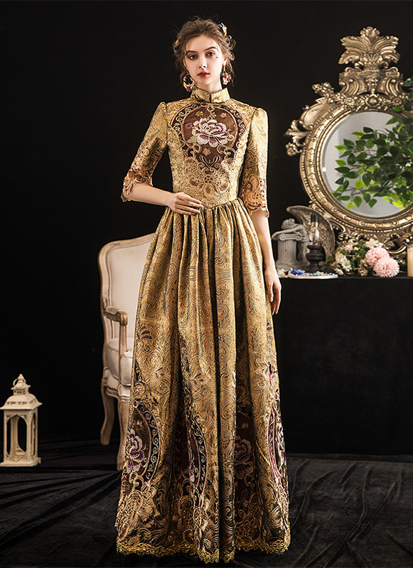 baroque gold dress Rustic Baroque Charm Dress M