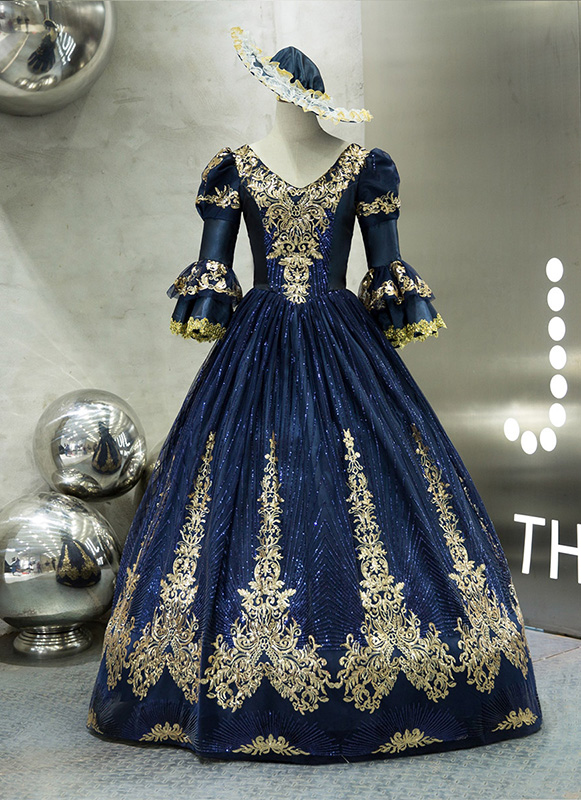 open lace back dress Ice Queen Dress and Cape Set Style B – Only Little Once main image 0