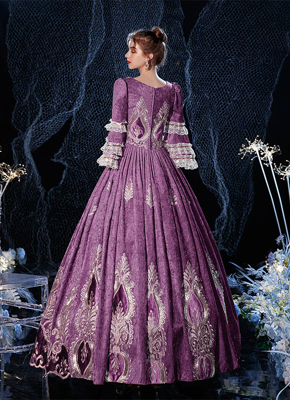 purple dress costume Aphratti Women's Long Sleeve Halloween Cosplay Adult Bodycon Mini Dress,Purple,X-Small : Clothing, Shoes & Jewelry This costume is made from quality dress fabrics High-end Purple Rococo Southern Belle
