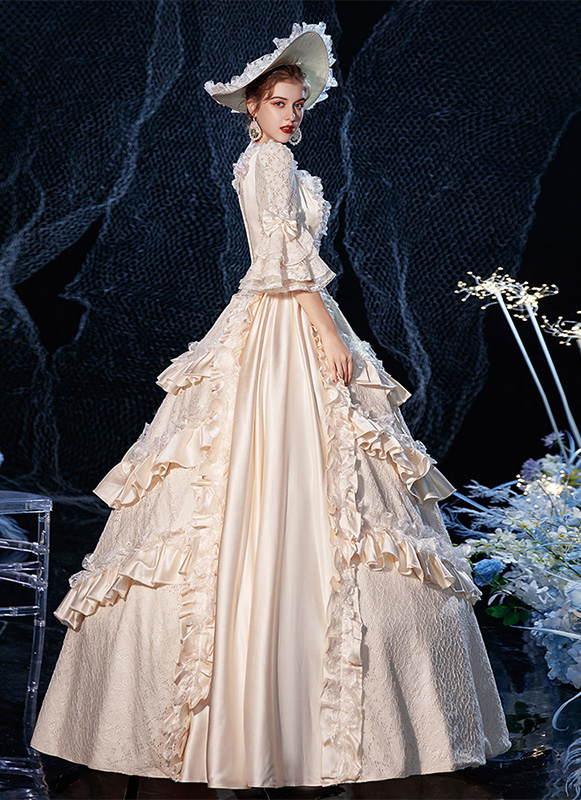 open lace back dress Morgana Romantic Victorian Inspired Party Dress
