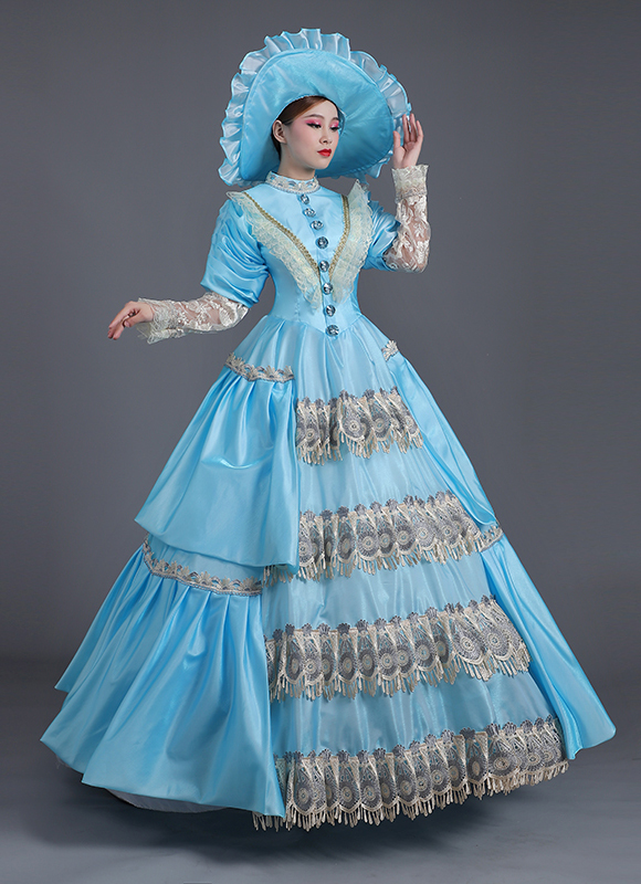 blue and white belle dress Belle Dress from The Beauty and Beast – Lydiacosplay