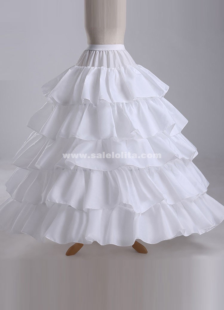 a line neckline dresses Chic A-Line Wedding Dress with Plunge Neckline and Flowing Train Plus Size Size 8 main image 1