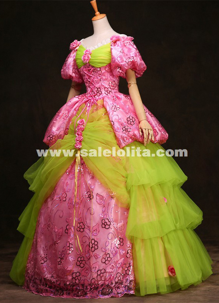 High-grade 17th 18th Century European Court Marie Antoinette Baroque Rococo  Ball Gown Wedding Party Dress