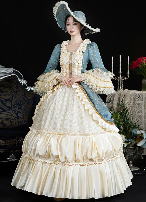 New Rococo Blue Lolita Princess Tea Party Gown Masquerade Dress