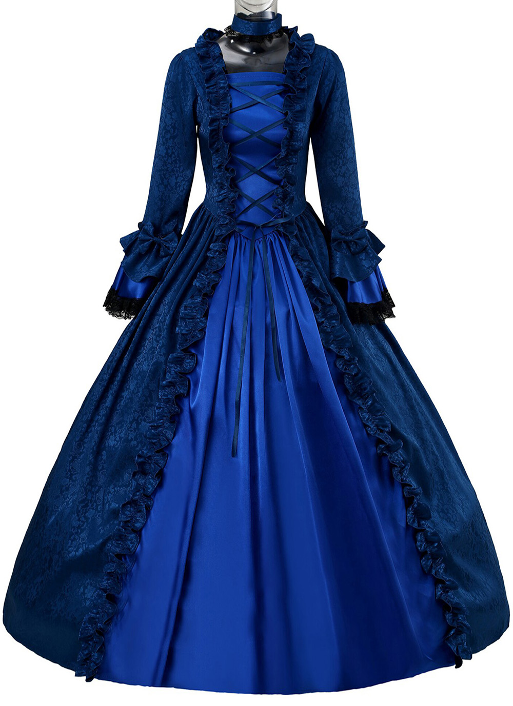 Champagne Blue Coffee Jacquard Victorian Dress Women Historical Dresses Champagne Blue Coffee Jacquard Victorian Dress Women Historical Dresses