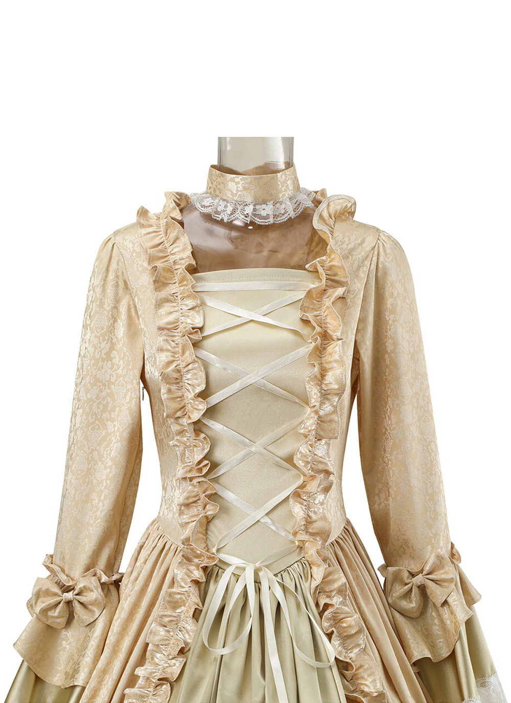 Champagne Blue Coffee Jacquard Victorian Dress Women Historical Dresses Champagne Blue Coffee Jacquard Victorian Dress Women Historical Dresses