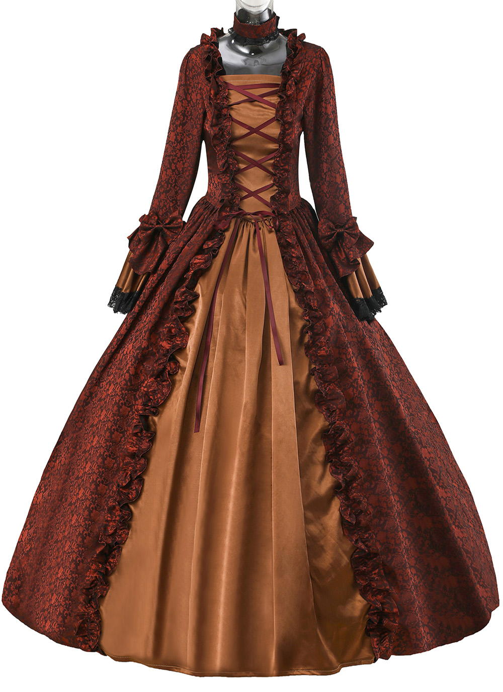 Champagne Blue Coffee Jacquard Victorian Dress Women Historical Dresses Champagne Blue Coffee Jacquard Victorian Dress Women Historical Dresses