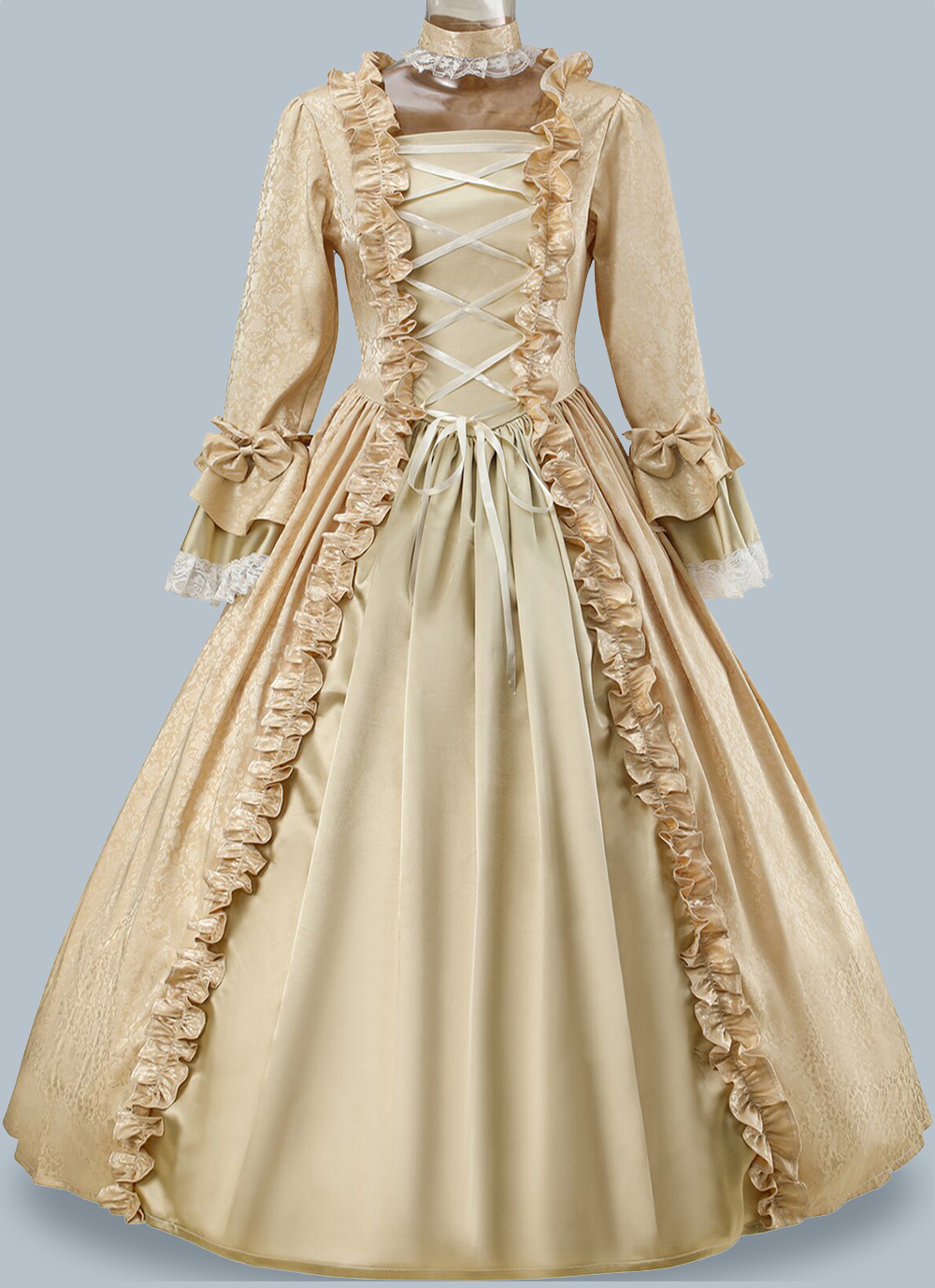 Champagne Blue Coffee Jacquard Victorian Dress Women Historical Dresses Champagne Blue Coffee Jacquard Victorian Dress Women Historical Dresses