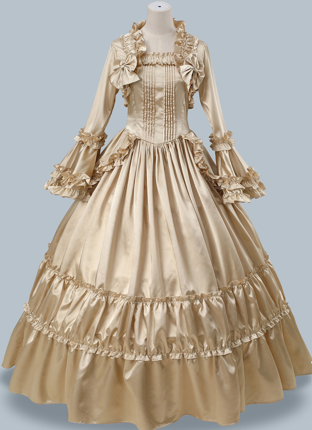 Champagne Victorian Southern Belle Fairytale Dress Carnival Holiday Girl Theater Clothing Champagne Victorian Southern Belle Fairytale Dress Carnival Holiday Girl Theater Clothing